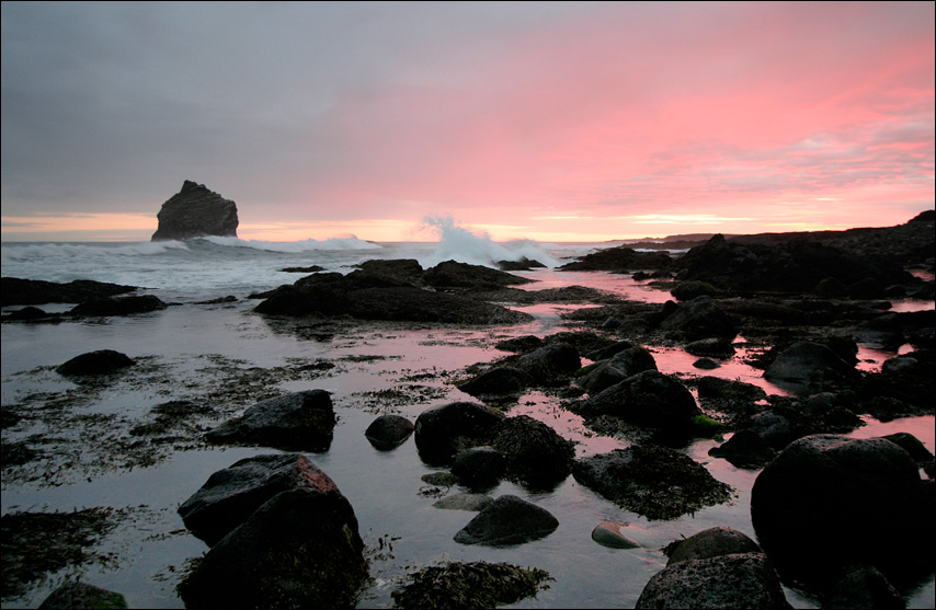 Закат на полуострове Reykjanestá : 2008, август - Исландия (Iceland)